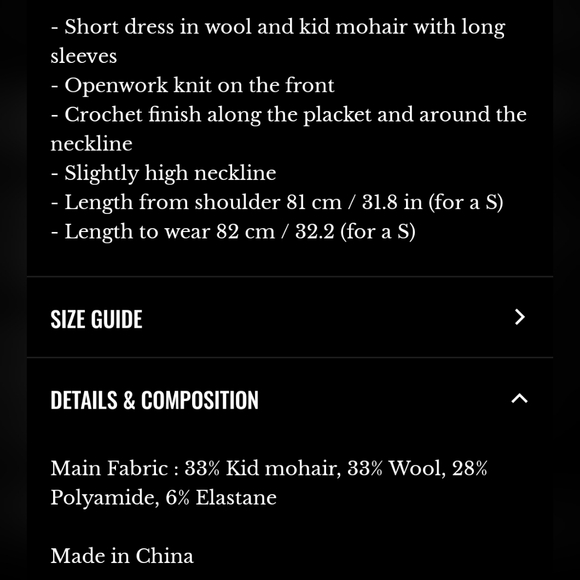 Sezane Angelita Wool/Kid Mohair Cozy Charcoal Sweater Dress - Picture 3 of 3